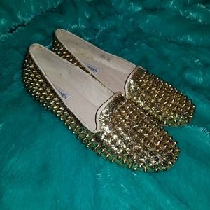 Steve Madden Gold Loafers